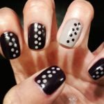 polka dot taupe