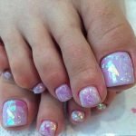 purple iridescent flake toes