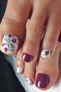 springtime floral design toes
