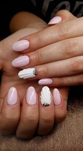 pink white shells