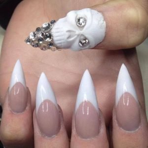 french stiletto skull