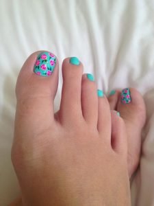 brightly color flowers