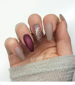 deep red glitter taupe