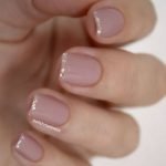 taupe glitter tips