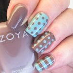 taupe turquoise dots