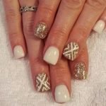 triangle white gold glitter