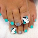 turquoise design toes