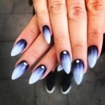 white to black ombre stone