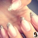 gold glitter tips nye