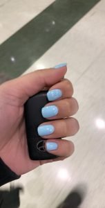 dip powder blue light