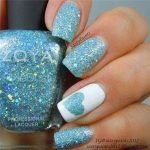 baby blue glitter heart