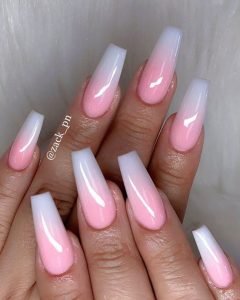 classsic ombre white pink