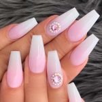 big stone pink white ombre