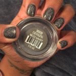 black glitter dip