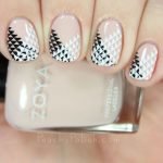 black white geometric stamp