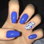 blue acrylic sunflower