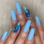 blue glitter butterflies