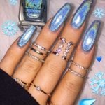 blue iridescent acrylic