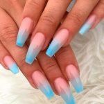 blue ombre coffin