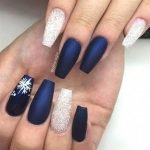 blue snowflake acrylics