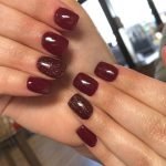 burgundy glitter dip