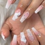 flower embellished french ombre