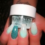 green glitter dip