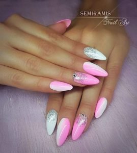 vertical ombre pink white