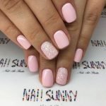 light pink glitter dip