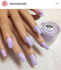 dip powder light purple