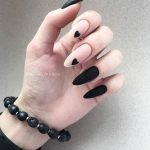 matte black hearts