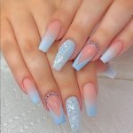 matte ombre blue