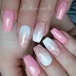mirrored pink white ombre