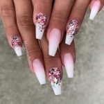 multi glitter french ombre