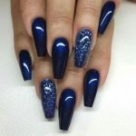 navy blue glam coffin