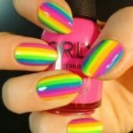neon rainbow striping