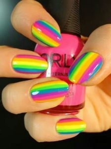 vertical stripe rainbow
