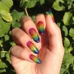 ombre rainbow glitter