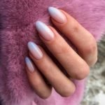 pale blue french ombre