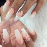 pink flower white ombre