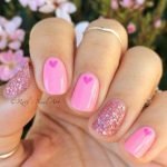 pink glitter heart