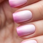 pink white ombre short
