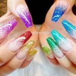 rainbow ombre glitz