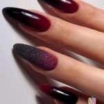 red and black french ombre