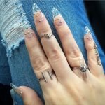 rhinestone clear acrylics