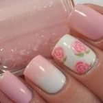 rose pink white ombre