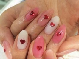 pink monochrome red glitter hearts