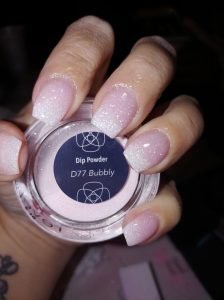 dip powder glitter shimmering