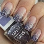 silver black glitter french ombre