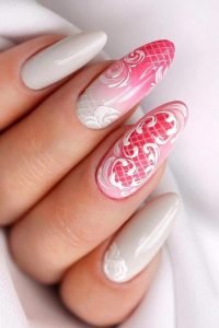 white designed on ombre fading